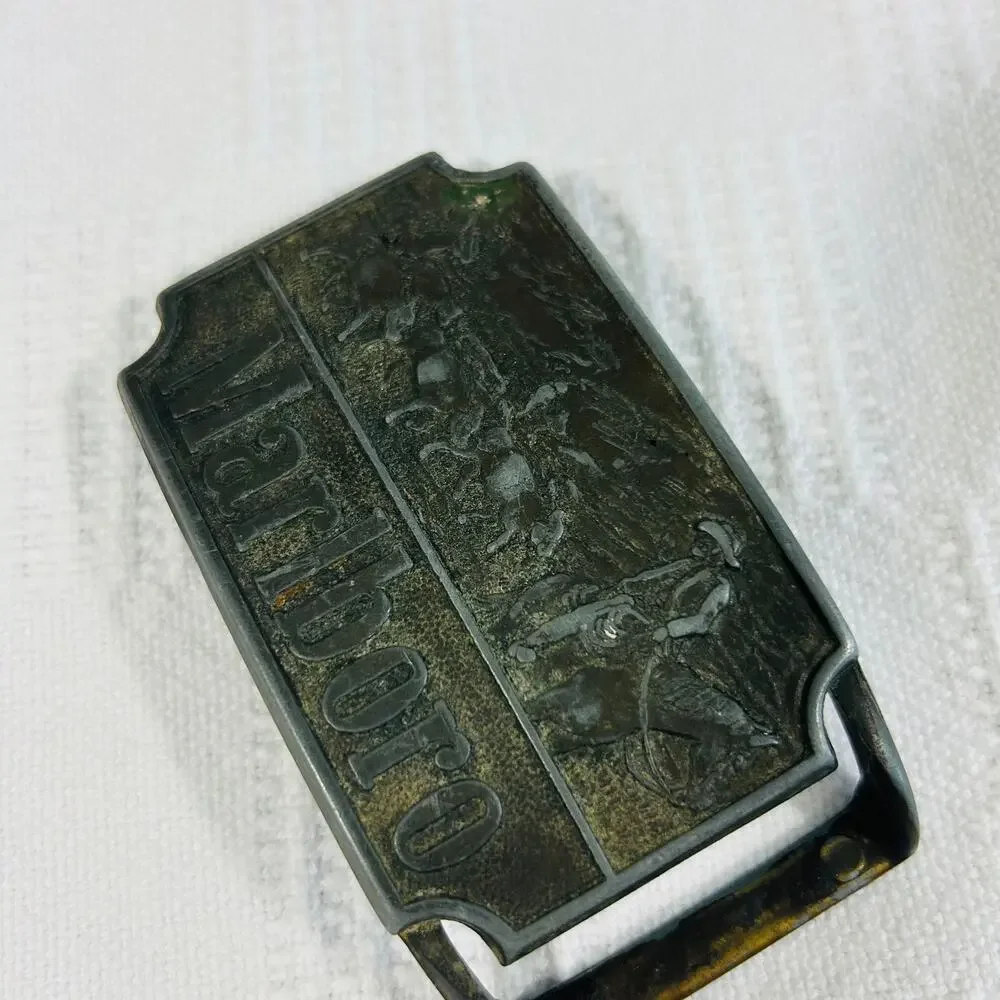 Malboro Belt Buckle Brass Vintage